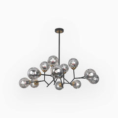 Stylish Smokey Grey Glass Bubble Chandelier