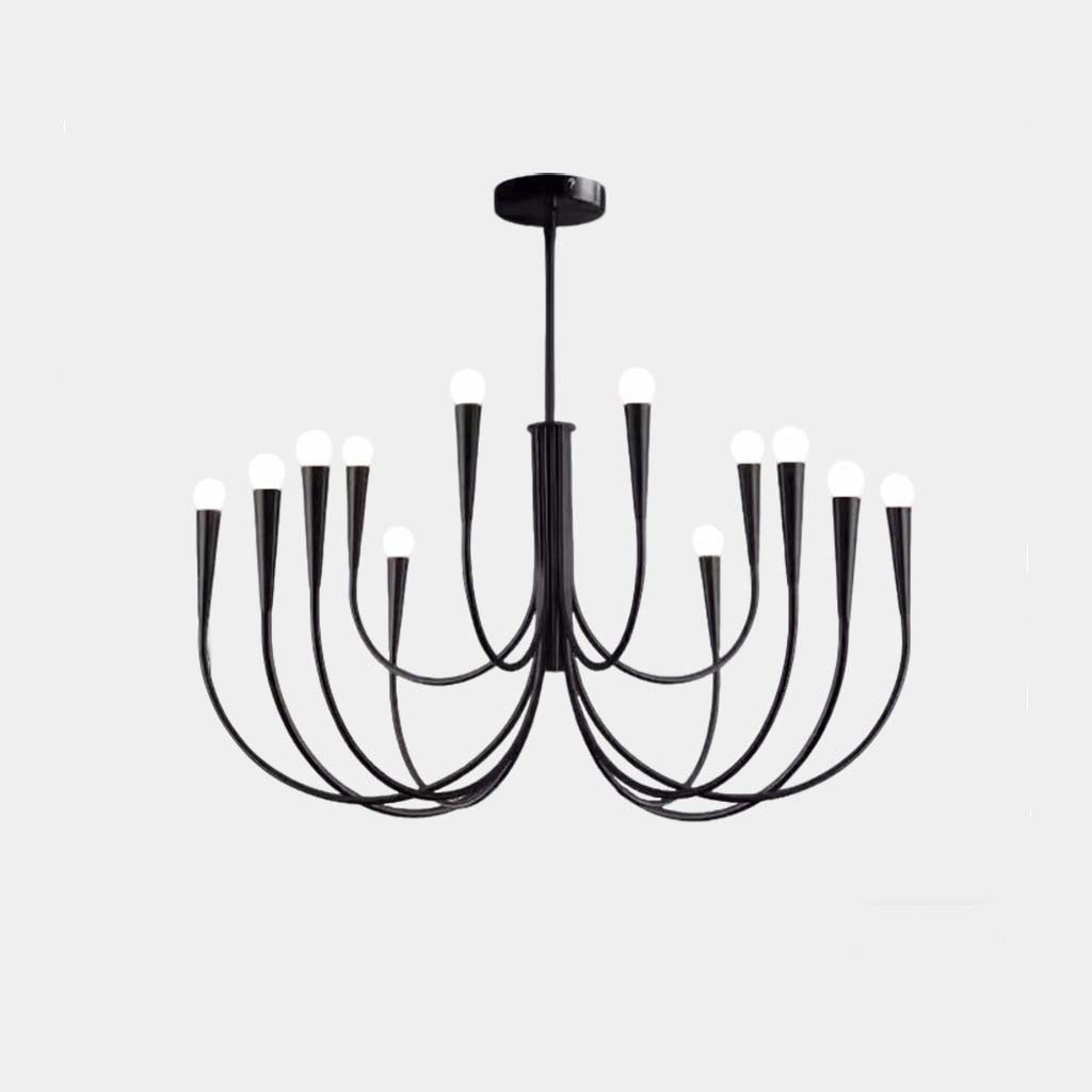 Svängarm-ljuskrona Minimalistisk Ambiental Klot, Guld/Svart