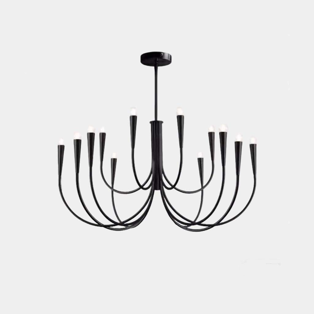 Svängarm-ljuskrona Minimalistisk Ambiental Klot, Guld/Svart