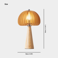 Tafellamp/statief vloerlamp omgevingspompoen hout