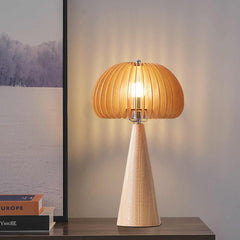 Tafellamp/statief vloerlamp omgevingspompoen hout