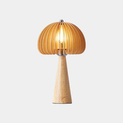 Tafellamp/statief vloerlamp omgevingspompoen hout