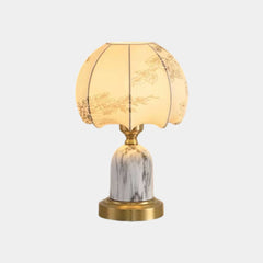 Retro Table Lamp Bedroom Night Light with Fabric Shade