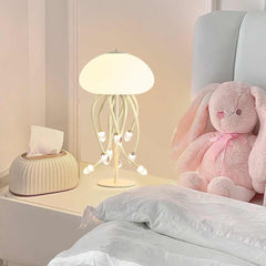 Table Lamp Creative Jellyfish LED Beige Bedroom 