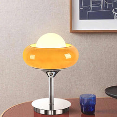 Table Lamp Decorative Chrome Orange Glass Room