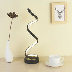 Table Lamp Spiral Dimmable LED Black Dining Table