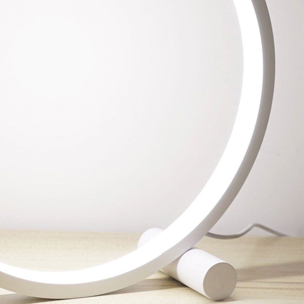 Table Lamp Touch Circular Halo White Shade