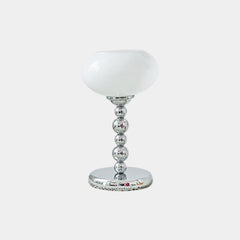 Table Lamp Unique Chrome White Glass Shade