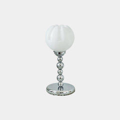 Table Lamp Unique Chrome White Glass