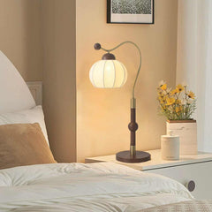 Table Lamp Vintage Lantern with Fabric Shade Bedroom