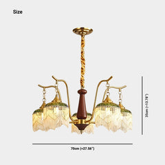 Lampadario Nappa Ramo Francese Multiluce