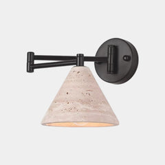 Travertin Kon Vägglampa med svängarm