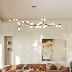 Tree Branch Chandelier Rustic Resin Multi-Globe