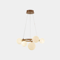 Tree Branch Ring Chandelier with Multiple Globes