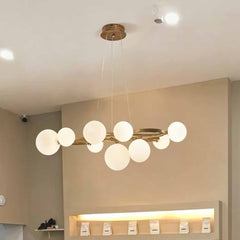 Tree Branch Ring Chandelier with Multiple Globes