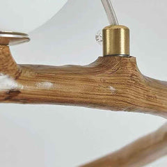 Tree Branch Spiral Chandelier Multi-Globe for High Ceiling