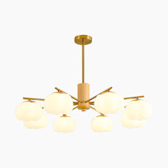 Unique Cream Cotton Wood Chandelier 8