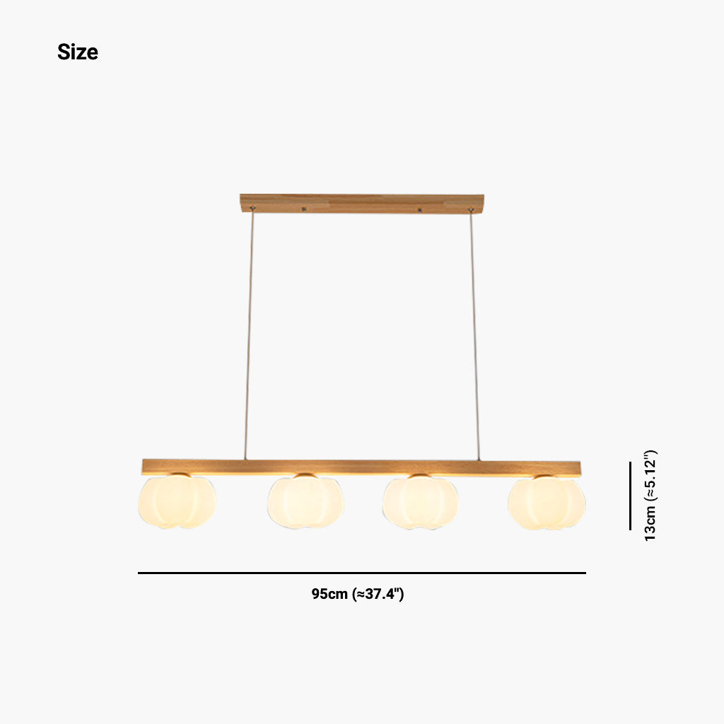 Unique Cream Cotton Wood Chandelier Size 4