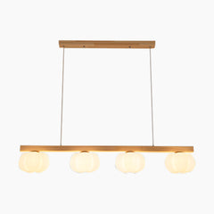 Unique Cream Cotton Wood Pendant Light 4