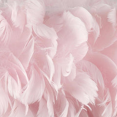 Unique Pink Ring Feather Fluffy Pendant Light Detail