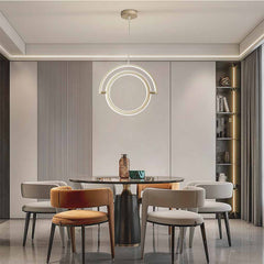 Unique Ring Circular Wrought Iron Pendant Chandelier Dining Room