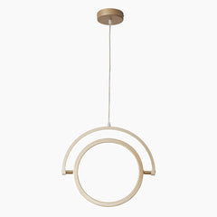 Unique Ring Circular Wrought Iron Pendant Chandelier Gold