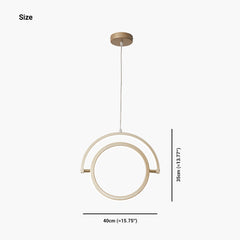 Unique Ring Circular Wrought Iron Pendant Chandelier Size