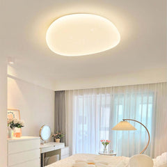 Unique White Pebble Acrylic Flush Mount Ceiling Light Bedroom
