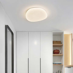 Unique White Pebble Acrylic Flush Mount Ceiling Light Entryway