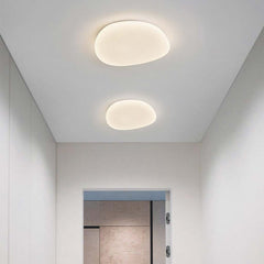 Unique White Pebble Acrylic Flush Mount Ceiling Light Hallway