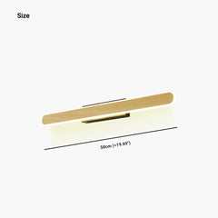 Vanity Wall Lamp LED Mirror Light Linear Log Color Size