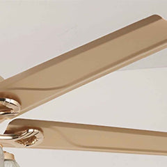 Jahrgang Halb-Einbau Gold Deckenventilator mit Licht, 4 Flügel