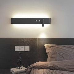 Wall Bedside Lamp Spotlight Linear Rectangle Black Bedroom