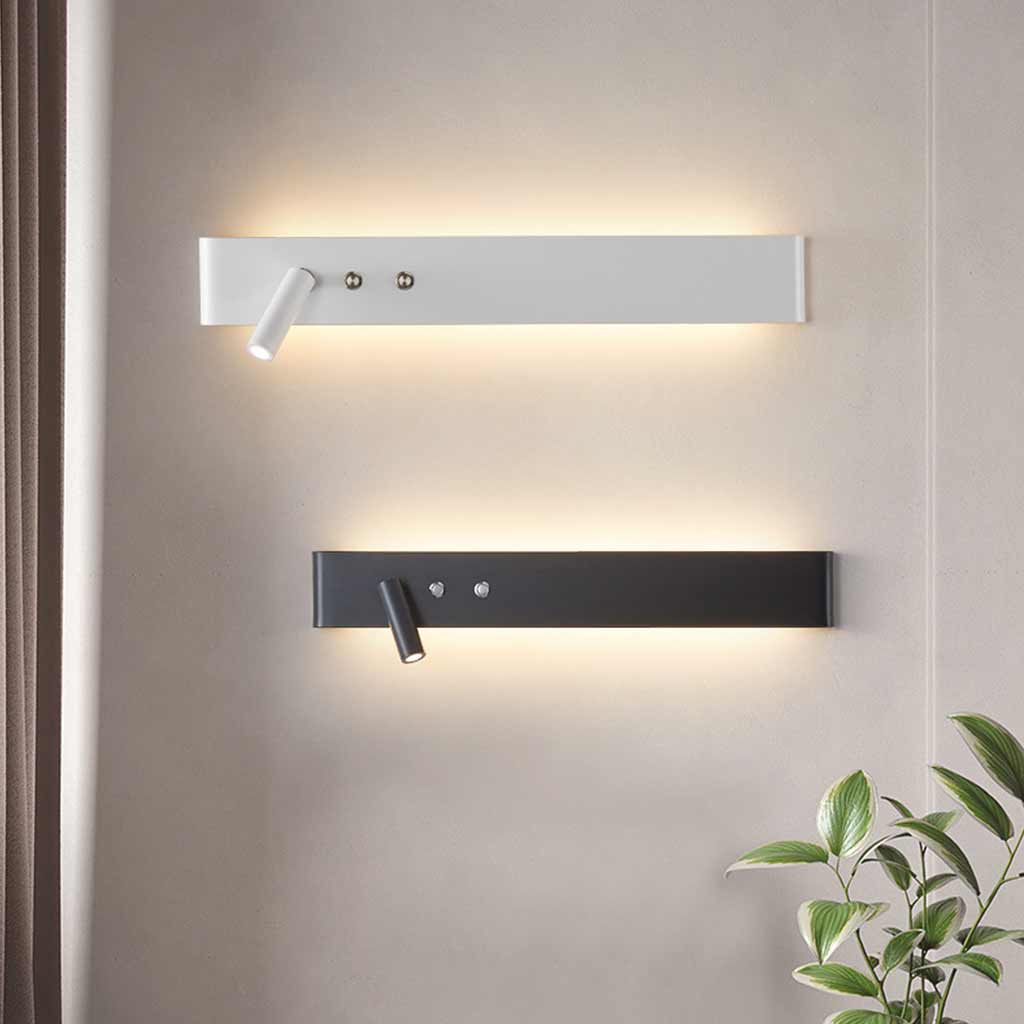 Wall Bedside Lamp Spotlight Linear Rectangle Room