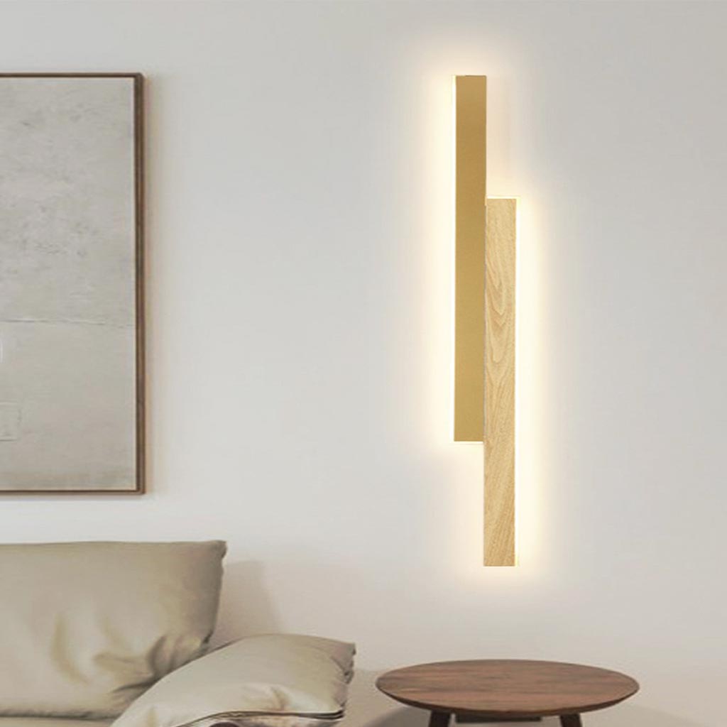 Wall Lamp 2 Light Bar Linear Log Color Living Room