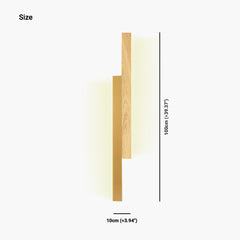 Wall Lamp 2 Light Bar Linear Log Color Size