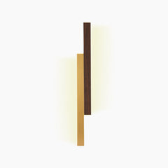 Wall Lamp 2 Light Bar Linear Walnut Color