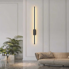 Wall Lamp Aluminum Linear LED Black Living Room