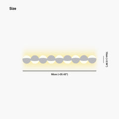 Wall Lamp Art Geometric LED White Size
