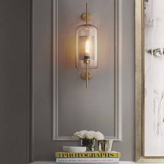 Wall Lamp Glass Cylinder Corner