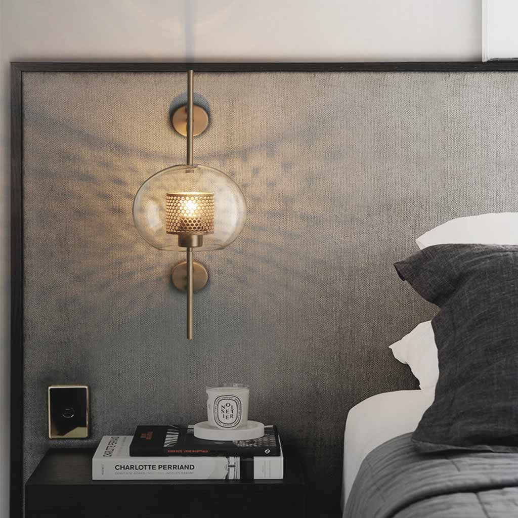Wall Lamp Glass Sphere Bedroom