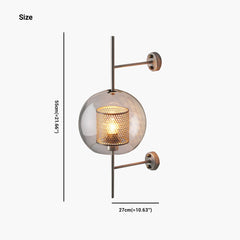 Wall Lamp Glass Sphere Size