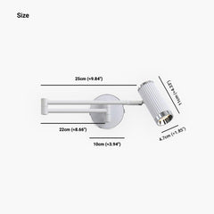 Wall Lamp LED Spotlight with Adjustable Swing Arm Size