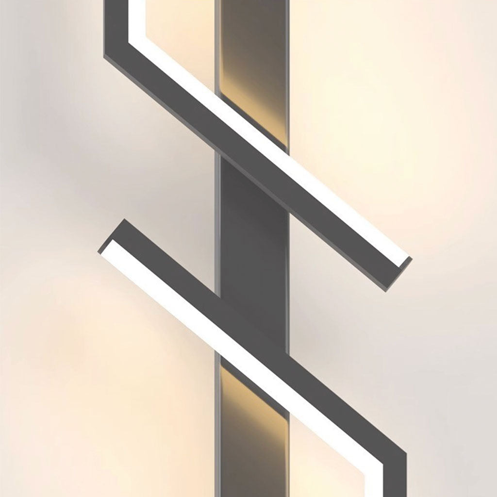 Wall Lamp Linear Dimmable LED Black Detail