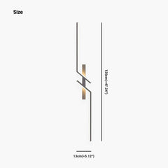 Wall Lamp Linear Dimmable LED Black Size