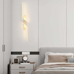 Wall Lamp Linear Dimmable LED Gold Bedroom