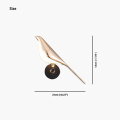 Wall Lamp Modern Magpie Bird LED Single Size