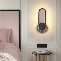 Wall Lamp Rotating Aluminum Black Bedroom