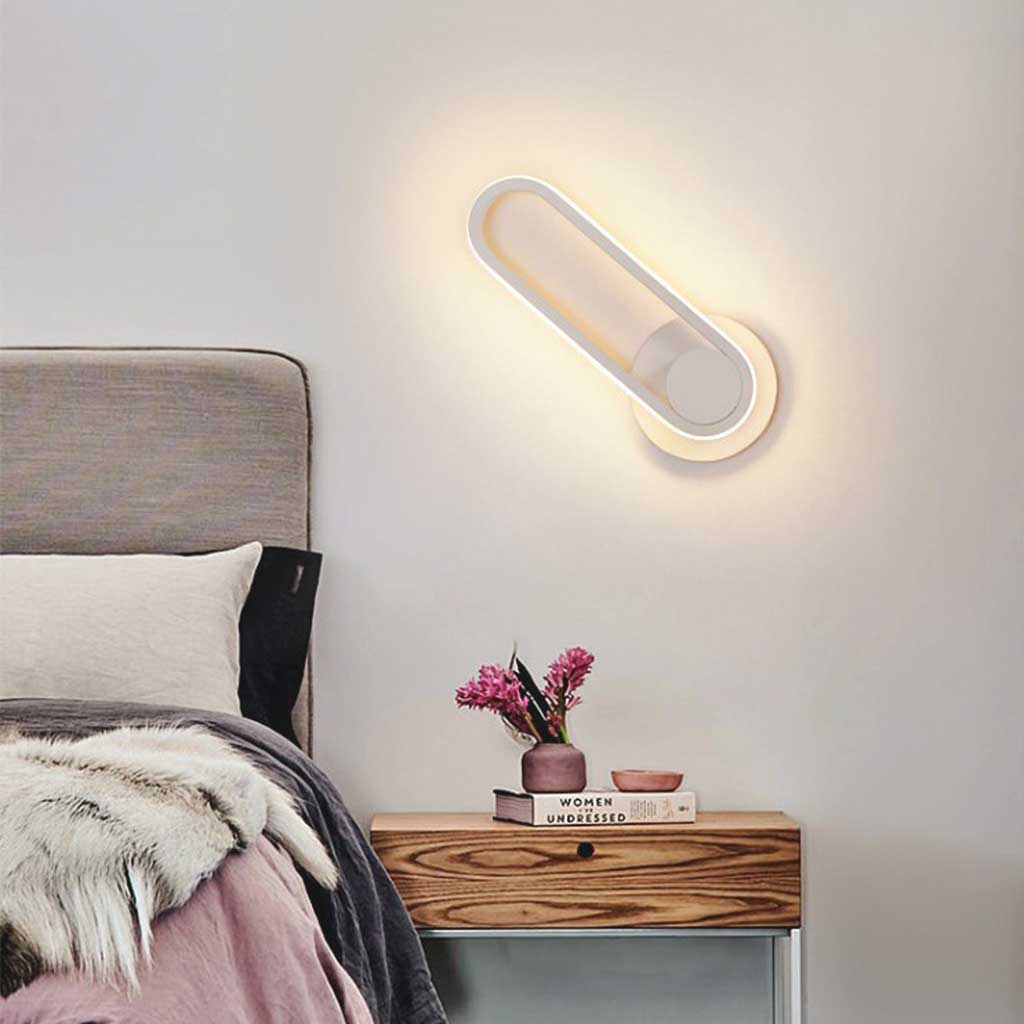 Wall Lamp Rotating Aluminum White Bedroom