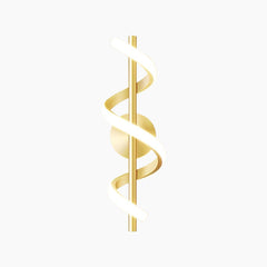 Wall Lamp Wavy Linear Gold